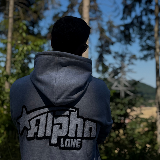 ALPHALONE Volume 1 : Grey Heavyweight Hoodie
