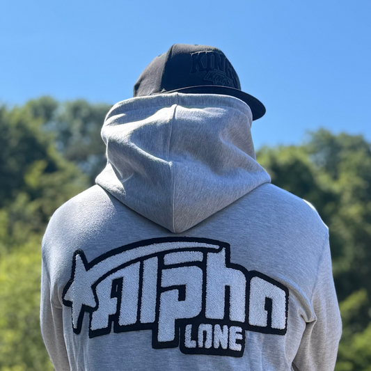 ALPHALONE Volume 1 : Grey Heavyweight Hoodie